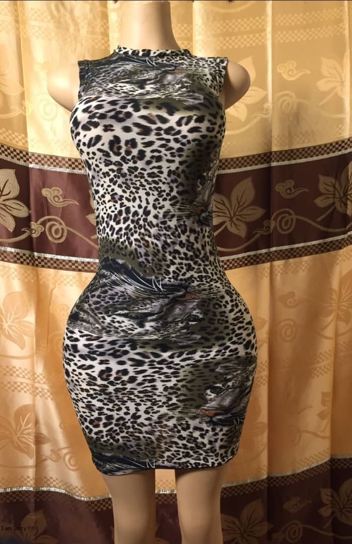 Women'S Sexy Leopard Print Bodycon Dress