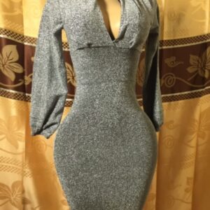 Turtleneck Solid Midi Dress