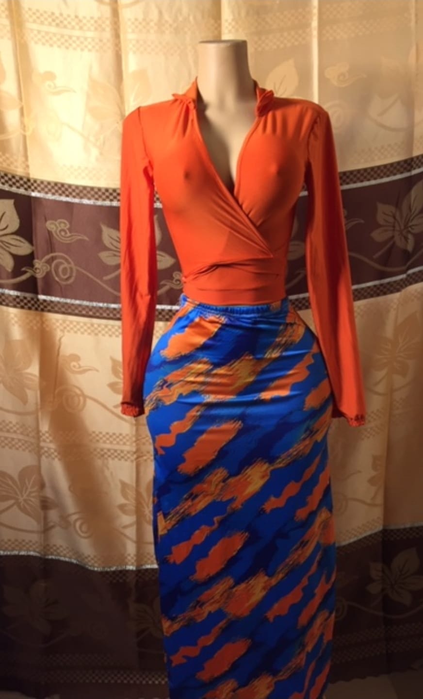 Plus Size Women's Casual Geometric Print Shirt Top